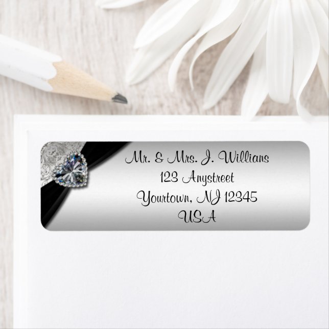 60th Wedding Anniversary Return Address Label (Insitu)