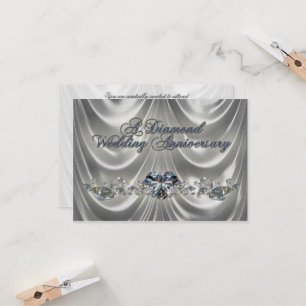60th Wedding Anniversary RSVP Invitation Card