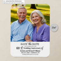 60th Wedding Anniversary Save the Date Photo