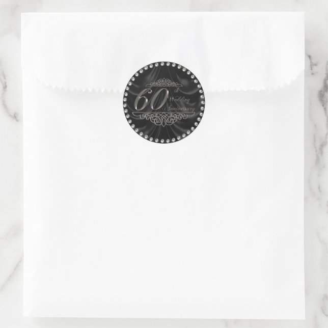 60th Wedding Anniversary Stickers (Bag)