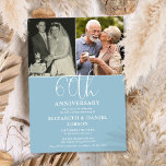 60th Wedding Anniversary Then And Now 2 Photo Invitation<br><div class="desc">An elegant 60th wedding anniversary invitation,  featuring 2 special photos and stylish typography. Designed by Thisisnotme©</div>