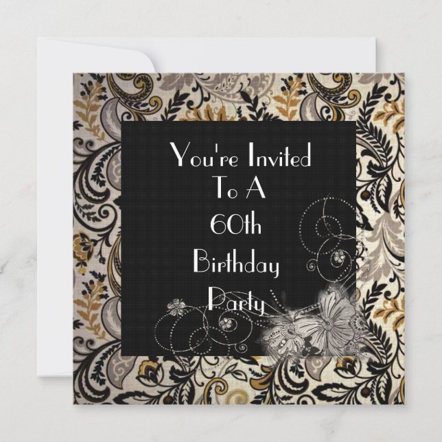 60th Women's Birthday Invitation (Front)