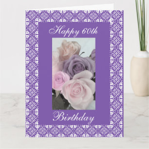 60th's birthday roses (change age) card