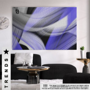 60x40" Lavender Moon Trend Abstract Art Violet Canvas Print
