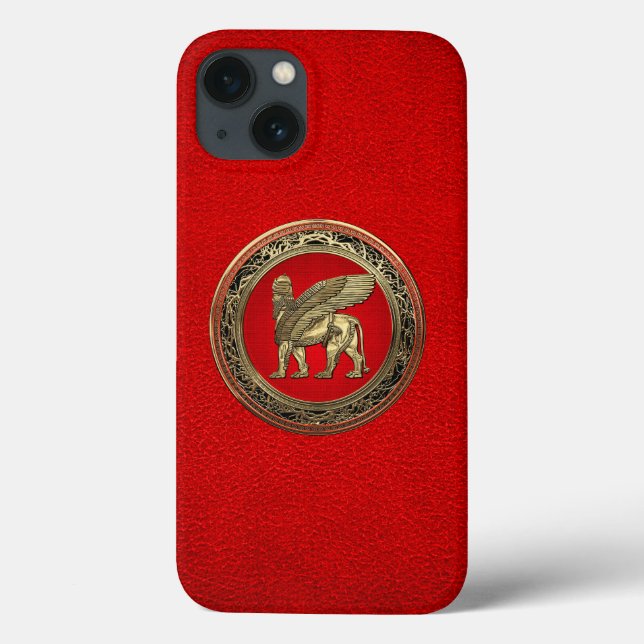[610] Assyrian Winged Lion - Gold Lamassu Case-Mate iPhone Case (Back)