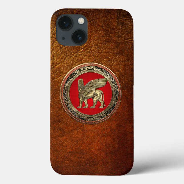 [610] Assyrian Winged Lion - Gold Lamassu Case-Mate iPhone Case (Back)