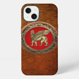 [610] Assyrian Winged Lion - Gold Lamassu iPhone 13 Case