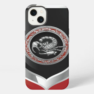 [610] Sacred Silver Scorpion on Black iPhone 13 Case