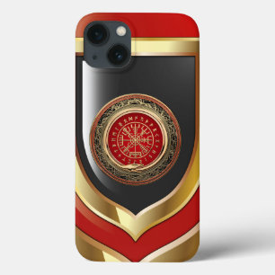 [610] Vegvisir - Viking Gold Magic Runic Compass iPhone 13 Case