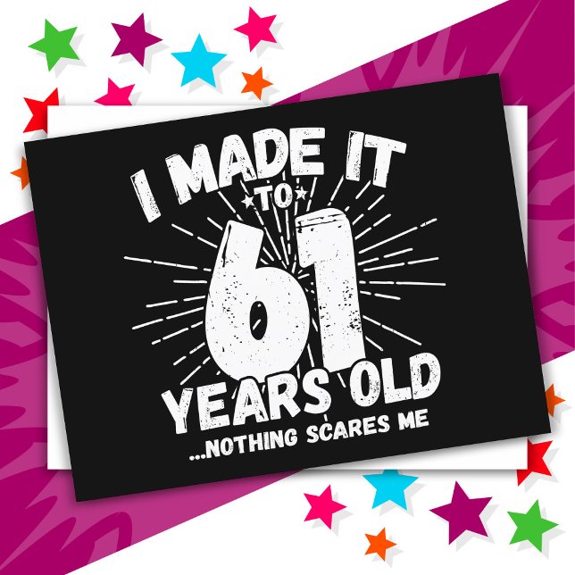 61 Year Old Sarcastic Meme Funny 61st Birthday Postcard (Creator Uploaded)