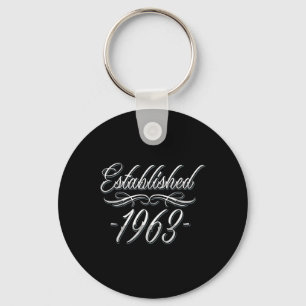 61 Year Old Tattoo Lover Birth Year 1963 61st Birt Key Ring