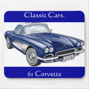 61CorvetteGlitzie, 61 Corvette, Classic Cars. Mouse Pad