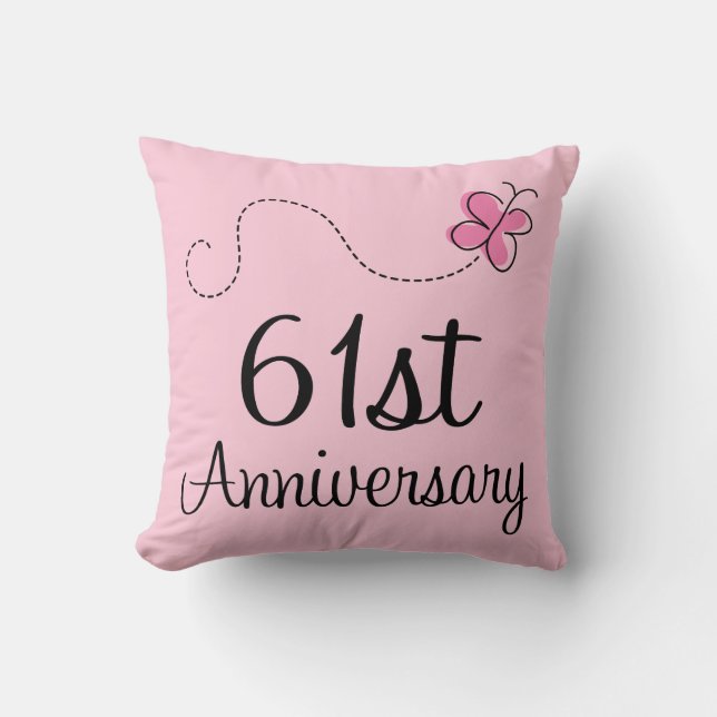 61st Anniversary Celebration Gift (butterfly) Cushion (Front)