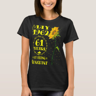 61st Birthday 61 Years Of Being Sunshine Sunflower T-Shirt