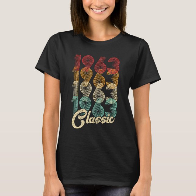 61st Birthday Gift Classic 1963 61 Years Old T-Shirt (Front)