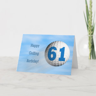 61st birthday golfing card