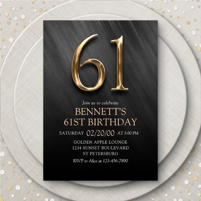 61st Birthday Invitation (Creator Uploaded)