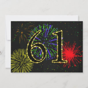 61st birthday party invitate invitation
