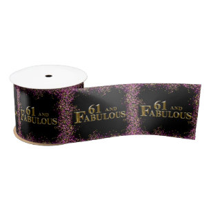 61st Birthday Satin Ribbon