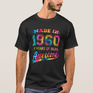 61St Birthday Tie Dye 61 Years Old Being Awesome M T-Shirt