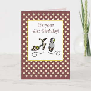 61st Birthday Women's Shoes Card