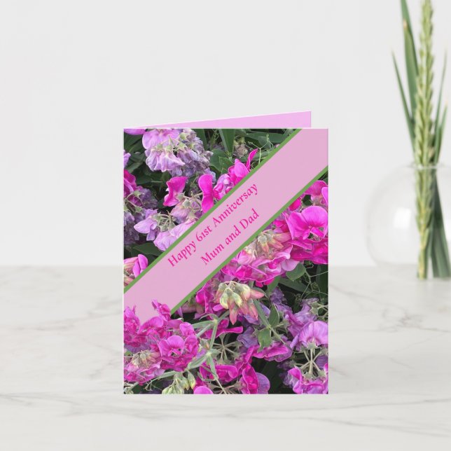 61st Wedding Anniversary  Card (Front)