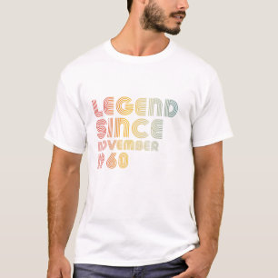 61Th Birthday Men Vintage Legend Since November 19 T-Shirt