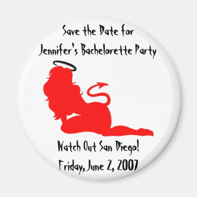 62379angeldevil, Save the Date for Jennifer's B... Magnet (Front)