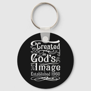 62 Year Old Christian: Jesus and God 1960 62nd Bir Key Ring
