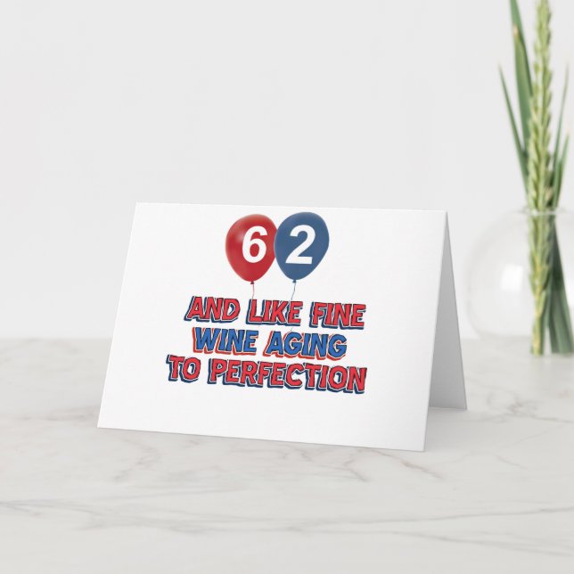 62 years birthday gift ideas card (Front)