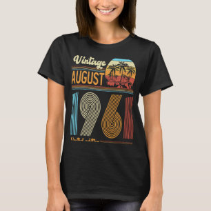62 Years Old Birthday Vintage August 1961 Women M T-Shirt