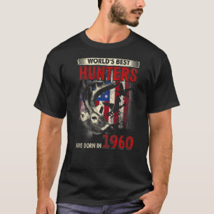 62 Years Old Deer Hunter Born In 1960 62nd Birthda T-Shirt