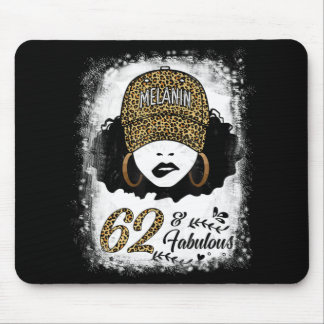 62 Years Old Fabulous Melanin Girl Leopard 62th Bi Mouse Pad