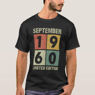 62 Years Old Vintage September 1960 62nd Birthday T-Shirt