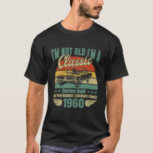 62nd Birthday Gifts For Men Dad Retro Vintage 1960 T-Shirt