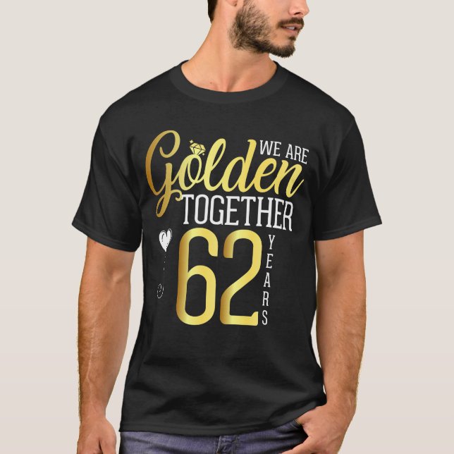 62nd Wedding Anniversary Gift for 62 Years Romanti T-Shirt (Front)