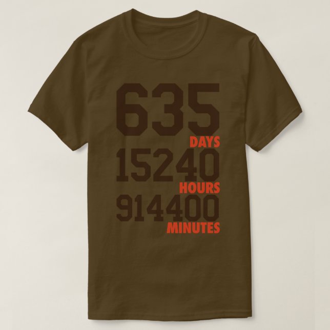 635 Days BrownOrange T-Shirt (Design Front)