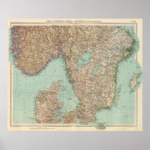 6364 Sweden, southern Norway Poster