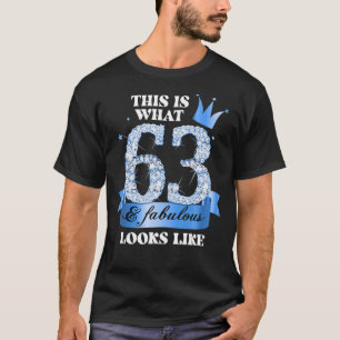 63 & Fabulous I Blue Black Party Group Candid Phot T-Shirt