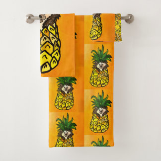 63 Hedgehog and the Pineapple Towels SET