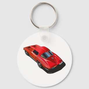 63 Split Window Red Key Ring