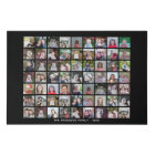 63 Square Photo Collage Grid with Text - black