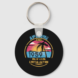 63 Year Old Awesome Since 1959 63rd Birthday Key Ring