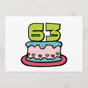 63 Year Old Birthday Cake Card