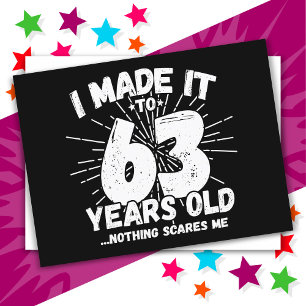 63 Year Old Sarcastic Meme Funny 63rd Birthday Postcard