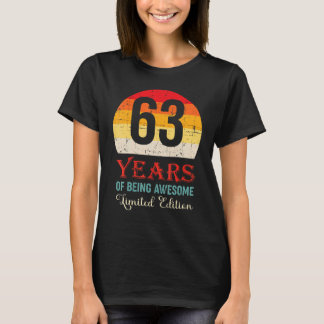 63 Years Of Being Awesome  63th Birthday T-Shirt