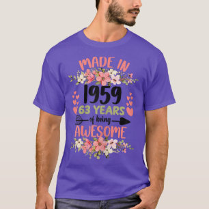 63 Years Old 63rd Birthday Born in 1959 Women Girl T-Shirt