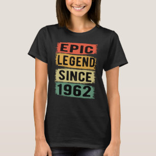 63 Years Old Bday 1962 Epic Legend 63rd Birthday T-Shirt