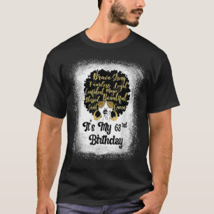 63 Years Old Leopard Melanin Girl It'S My Birthday T-Shirt