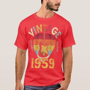 63 YearsOld Vintage 1959 Guitar Pick 63rd Birthday T-Shirt